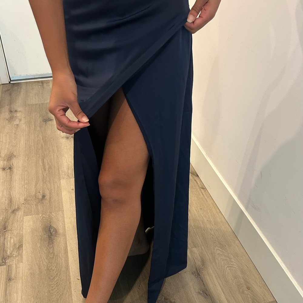 Lulu's Navy Blue Maxi Dress - Picture 4 of 4